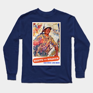 Save More, Reprint of British Wartime Poster Long Sleeve T-Shirt